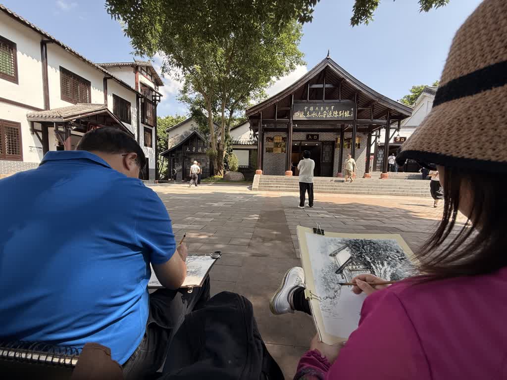 循《四渡》光影 绘赤水新篇——香港画家古蔺写生行(图3) 循《四渡》光影 绘赤水新篇——香港画家古蔺写生行(图3)